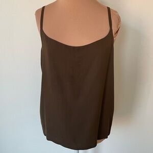 Michael Kors Vintage USA Brown Spaghetti Strap Sleeveless Camisole Tank Top Sz S